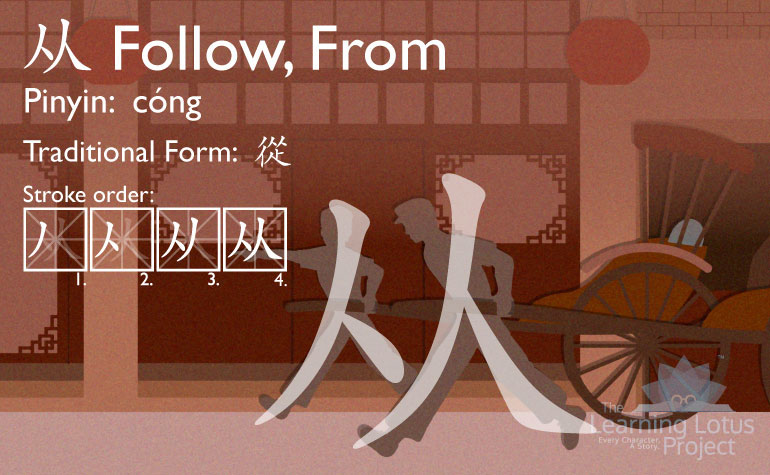 从 | Follow, From